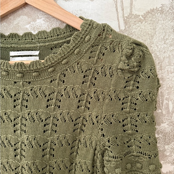 Anthropologie 100% cotton pointelle sweater - Picture 2 of 6
